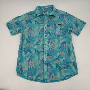 Hurley Men’s Button Up Short Sleeve Shirt Size Small
